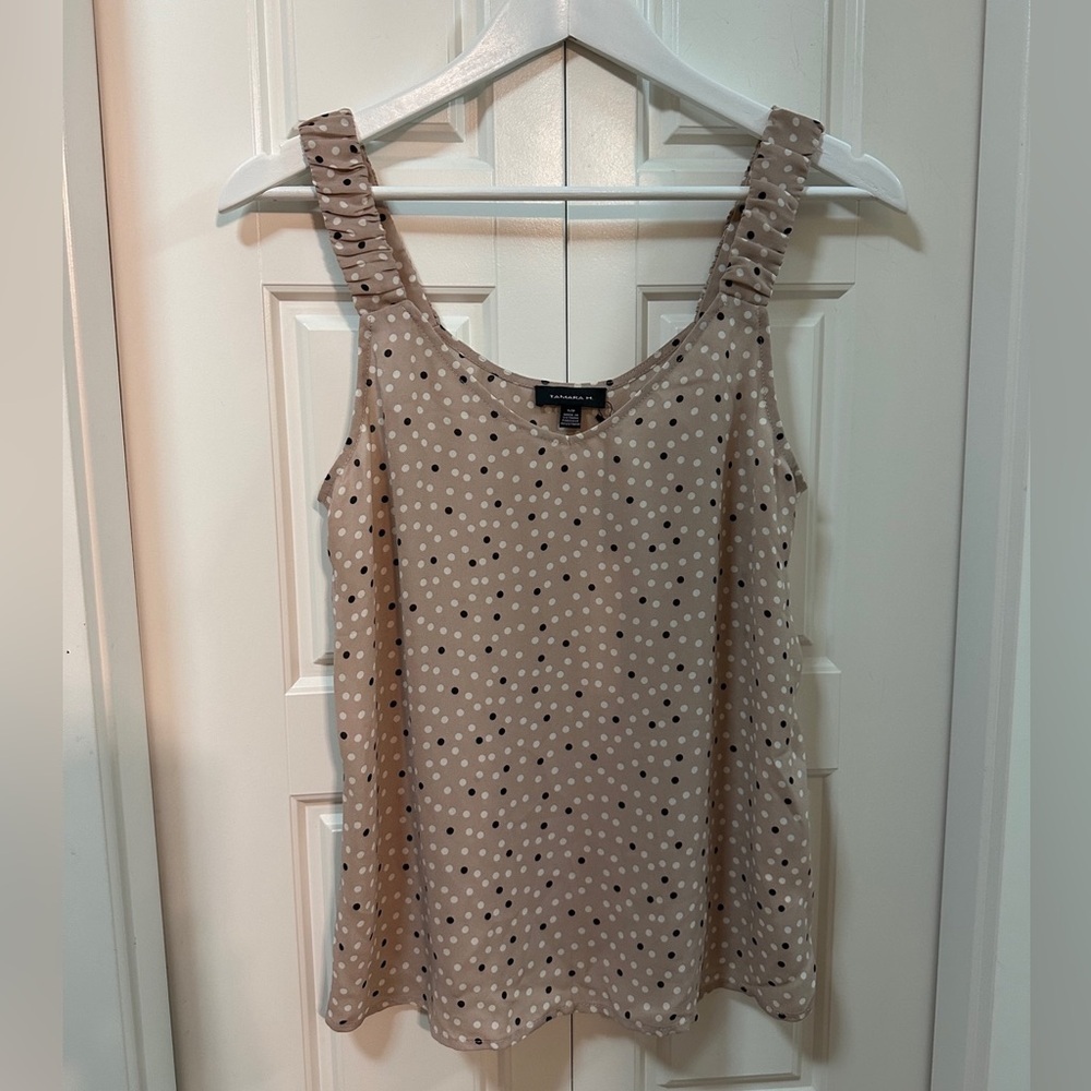 Tamara H Polka Dot Sleeveless Top – Size M